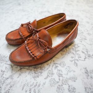 Allen Edmonds Woodstock Kiltie Leather Tassel Loafers Shoes - Men 8.5E Wide